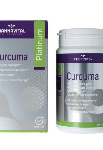 Mannavital Curcuma platinum (180 Vegetarische capsules)