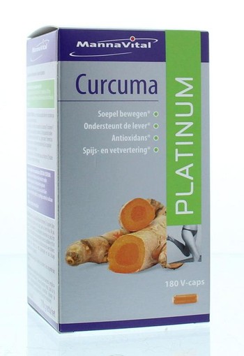 Mannavital Curcuma platinum (180 Vegetarische capsules)