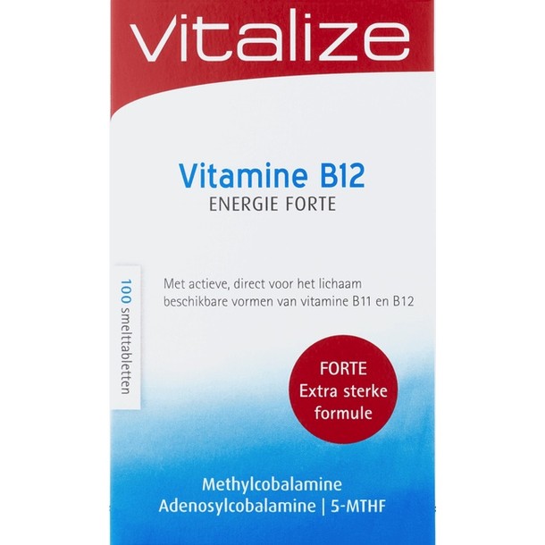 Vitalize Vitamine B12 Energie Forte Smelttabletten 100 stuks smelttablet