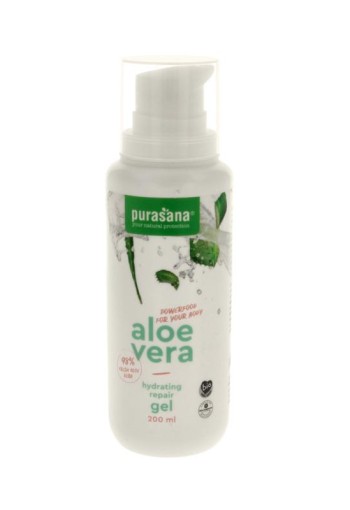 Purasana Aloe vera gel 98% hydraterend vegan bio (200 Milliliter)