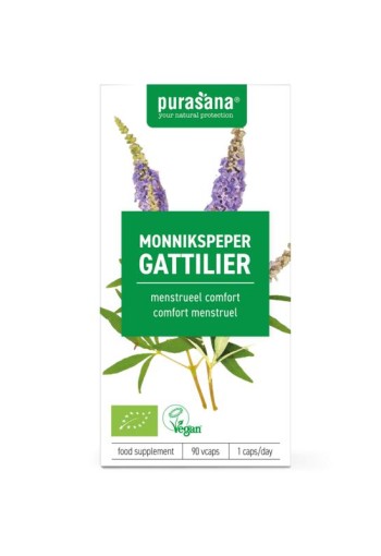 Purasana Monnikspeper vegan bio (90 Vegetarische capsules)