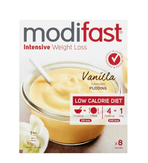 Modifast Intensive pudding vanilla 8 zakjes (440 Gram)