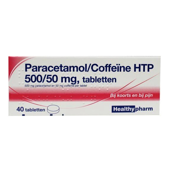 Healthypharm Paracetamol 500mg coffeine (40 Tabletten)