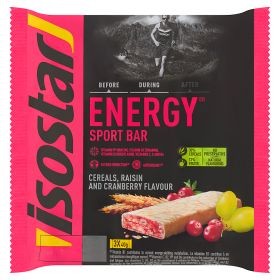 Isostar Energy sport bar cereals raisin cranberry 3 x 40g (120 Gram)