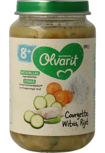 Olvarit Courgette witvis rijst 8M13 (200 Gram)