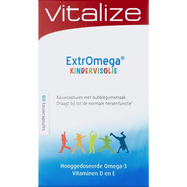 Vitalize ExtrOmega Kindervisolie Capsules 60 stuks capsule