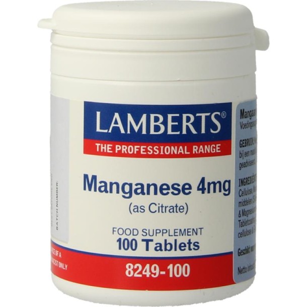 Lamberts Mangaan (manganese) 4mg (100 Tabletten)