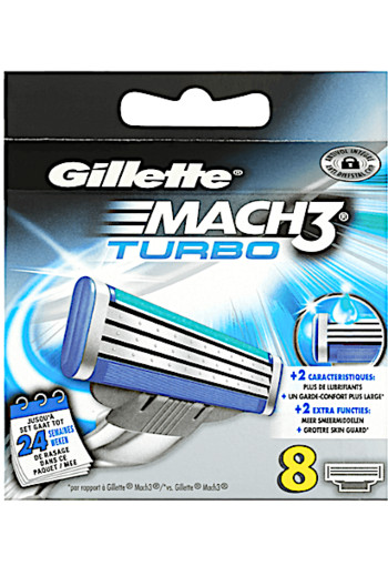 Gillette Mach3 Turbo Scheermesjes 8 stuks