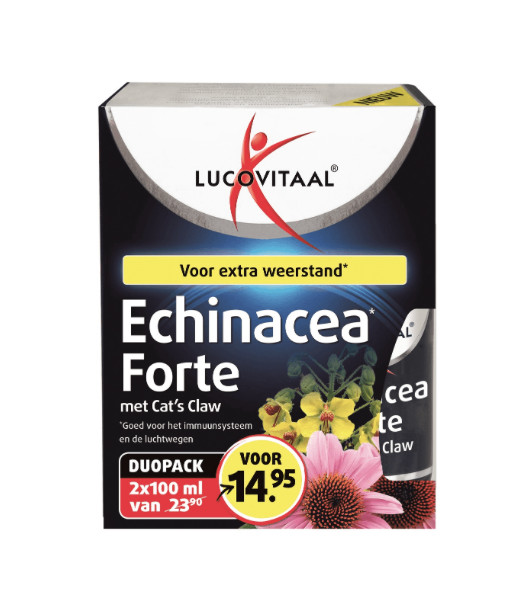 Lucovitaal Echinacea extra forte cats claw duo 2 x 100 caps (1 set)