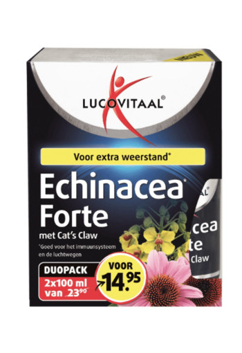 Lucovitaal Echinacea extra forte cats claw duo 2 x 100 caps (1 set)