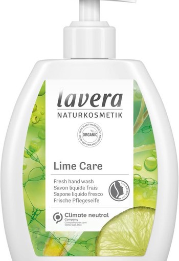 Lavera Handzeep/savon liquide lime care bio EN-FR-IT-DE (250 Milliliter)