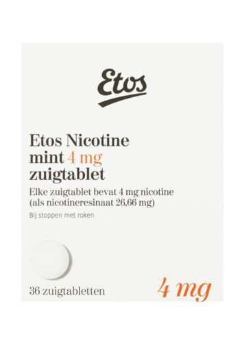 Etos Ni­co­ti­ne zuig­ta­blet­ten 4 mg  36 stuks