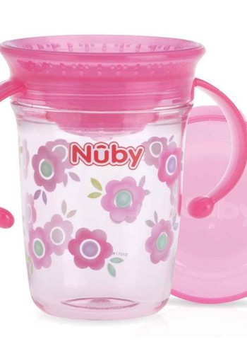 Nuby Wonder cup 240ml roze 6+ maanden (1 Stuks)
