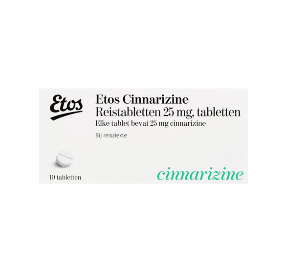 Etos Cinnarizine Reistabletten 25 mg 10 stuks