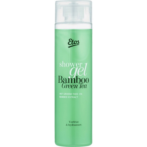 Etos shower gel Green tea & bamboo (met bubbels) 250 ml