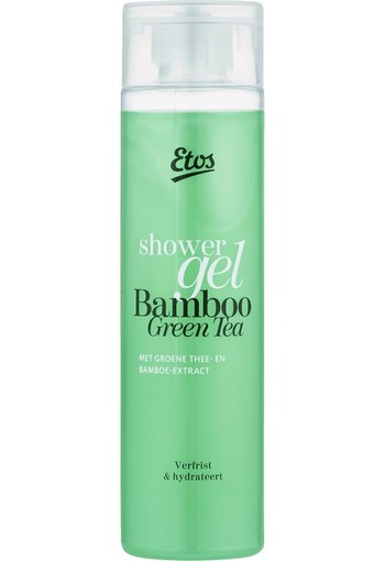 Etos shower gel Green tea & bamboo (met bubbels) 250 ml