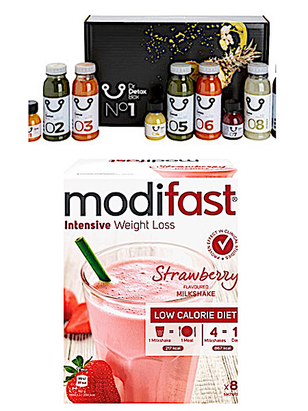 1 x GRATIS Modifast Milkshake Strawberry Flavoured 440 g Doos + 1 Dag Detox Sapkuur - DrDetoxBox N°1