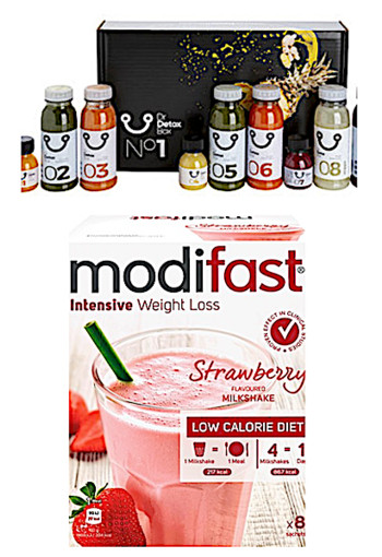 1 x GRATIS Modifast Milkshake Strawberry Flavoured 440 g Doos + 1 Dag Detox Sapkuur - DrDetoxBox N°1