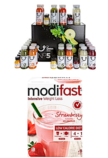 5 x GRATIS Modifast Milkshake Strawberry Flavoured 440 g + 5 Dagen Detox Sapkuur - DrDetoxBox N°5