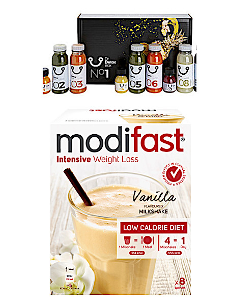 3 x Modifast Modifast Milkshake Instensive Weight Loss Vanilla Flavoured 440 g Doos + 1 Dag Detox Sapkuur - DrDetoxBox N°1