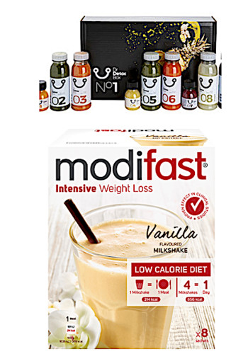 3 x Modifast Modifast Milkshake Instensive Weight Loss Vanilla Flavoured 440 g Doos + 1 Dag Detox Sapkuur - DrDetoxBox N°1