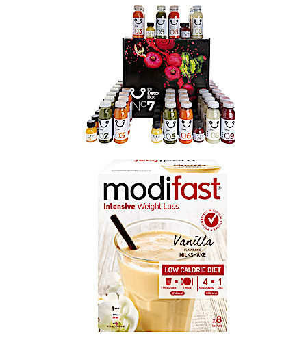 7 x Modifast Milkshake Vanilla Flavoured 440 g Doos + 7 Dagen Detox Sapkuur - Dr Detox Box N°7