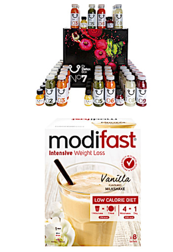 7 x Modifast Milkshake Vanilla Flavoured 440 g Doos + 7 Dagen Detox Sapkuur - Dr Detox Box N°7