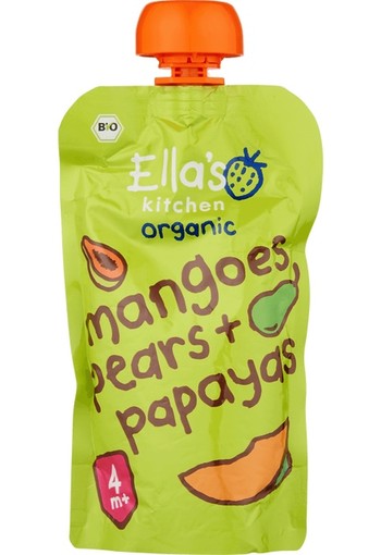 ELLA'S KITCHEN Mangoes, Pears & Papayas 4+ Maanden 120 gram