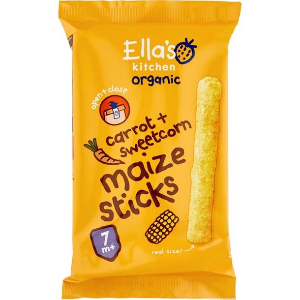 Ella'S Kitch 7+ M Sweetcorn & Carrot Melty Sticks 120 gram