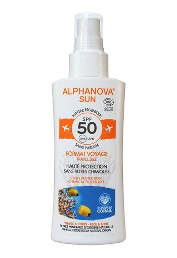Alphanova Sun Sun spray gevoelige huid SPF50 (90 Gram)