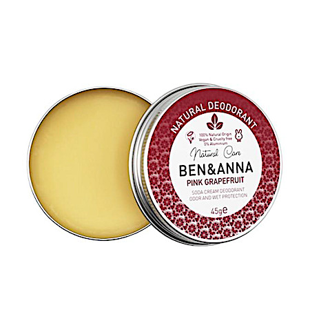 Ben & Anna Natural deodorant creme pink grapefruit blikje (45 Gram)