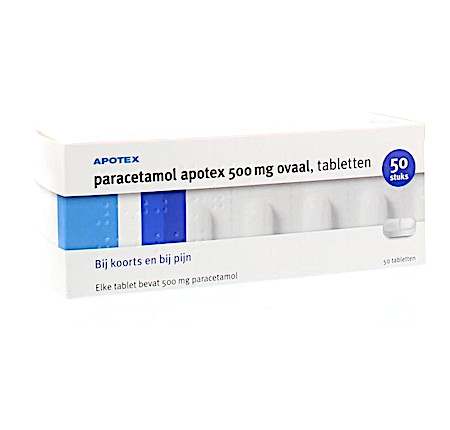 Apotex Paracetamol 500 Mg - 50 tabletten
