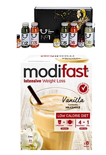 1 x GRATIS Modifast Milkshake Instensive Weight Loss Vanilla Flavoured 440 g Doos + 1 Dag Detox Sapkuur - DrDetoxBox N°1