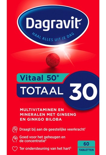 Dagravit Totaal 30 Vitaal 50+ Multivitaminen  tablet 38 GR tablet