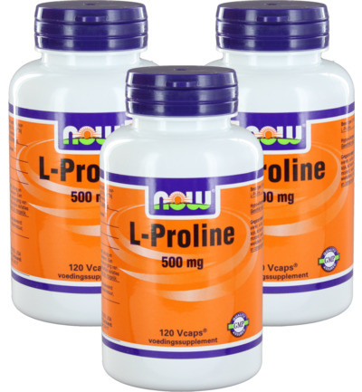 Now L-proline 500 Mg Trio 3x 120vc