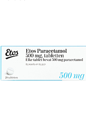 Etos Pa­ra­ce­ta­mol 500 mg 20 stuks