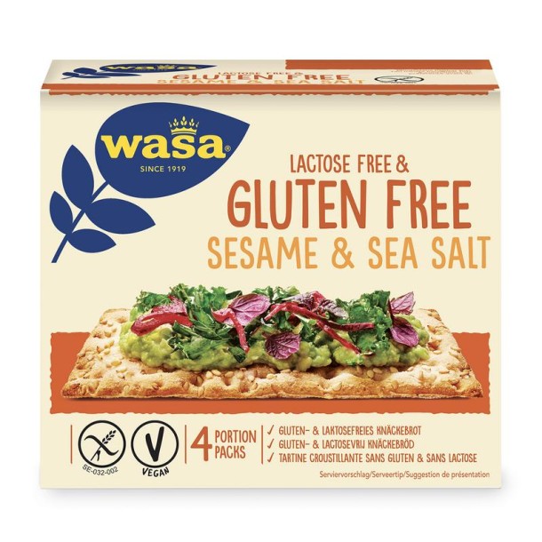 Wasa Knackebrot met sesam en zeezout glutenvrij (240 Gram)