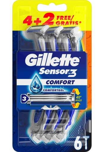 Gillette Sensor3 Wegwerpscheermesjes 6 stuks