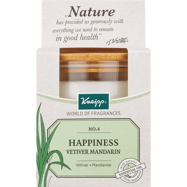 Kneipp Happiness Vetiver Mandarin Geurkaars 145 gr.