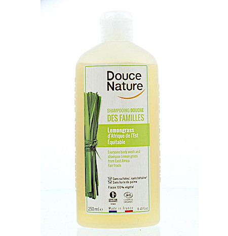 Douce Nature Douchegel & shampoo familie lemongrass bio (250 Milliliter)