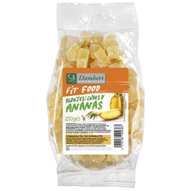 Damhert Fit food ananasblokjes (250 Gram)