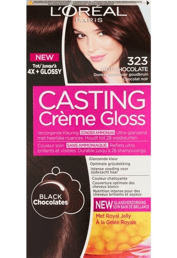 L'Oréal Paris Casting Crème Gloss Verzorgende Haarkleuring 323 Hot Chocolate160 ml