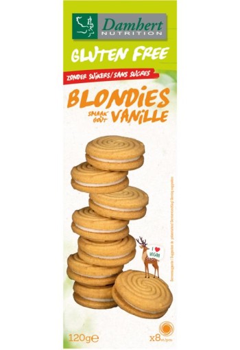 Damhert Glutenvrije blondies zonder suiker (120 Gram)