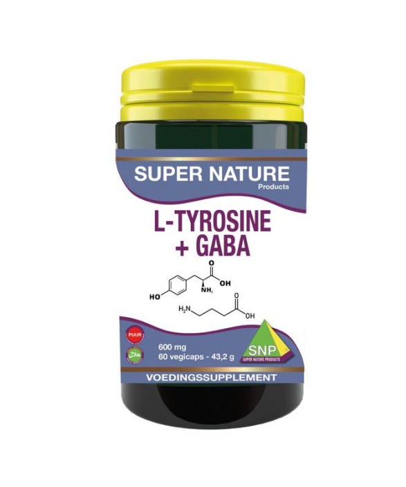 SNP L-Tyrosine + GABA 600mg puur (60 Vegetarische capsules)