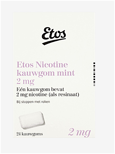 Etos Nicotine Kauwgom Mint 2 mg 24 stuks