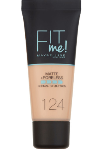 Maybelline Fit Me Matte & Poreless Foundation 124 Soft Sand – Medium Dekkende Foundation
