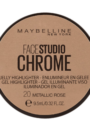 Maybelline Facestudio Chrome Jelly Highlighter - 20 Metallic Rose - Highlighter