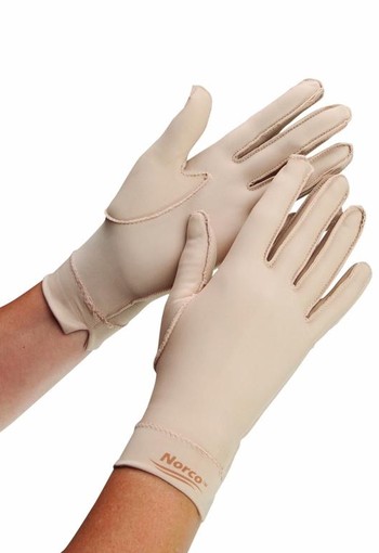 North Coast Edema glove full finger wrist length small left (1 Stuks)