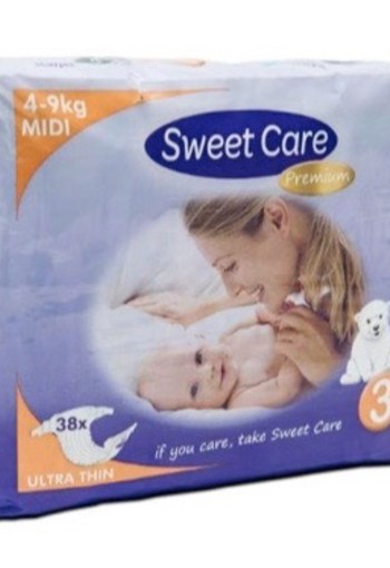 Sweetcare Premium Midi Maat 3 4-9kg 38st