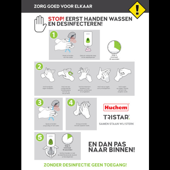 Poster Handen Wassen instructies
